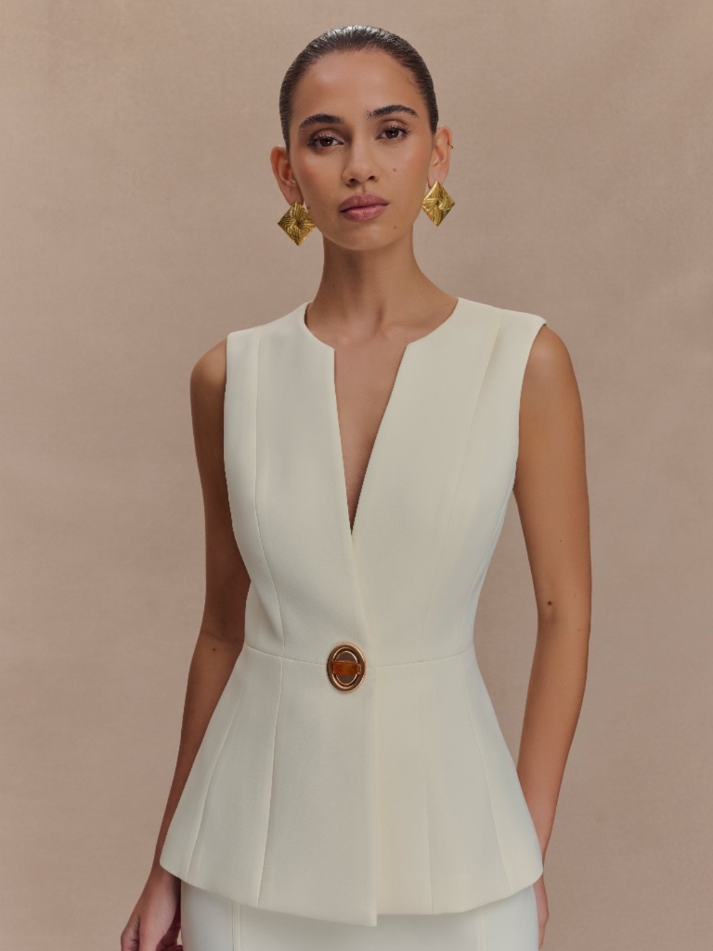 Meshki- Angelie Suiting Vest Top